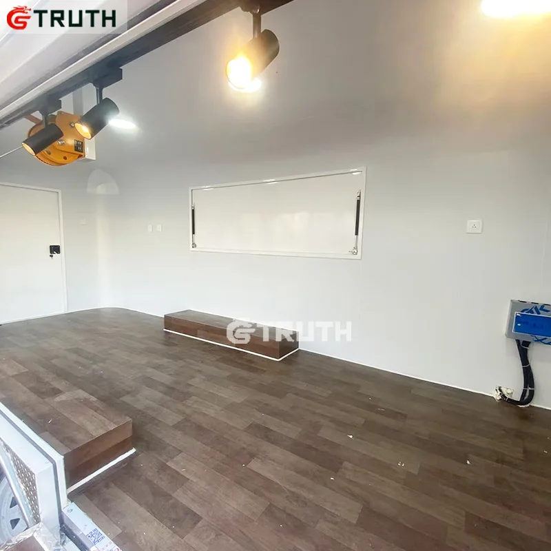 Mobile Bar Trailers Multi-function Food Boutique Cinema Wedding Flower Cart Stage Mobile Food Trailer