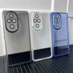 Acrylic Glass Film Phone Case Cover for Honor200 Honor 200 Pro 200Pro Soft Transparent Silicone with Lens Protector Bumper Coque