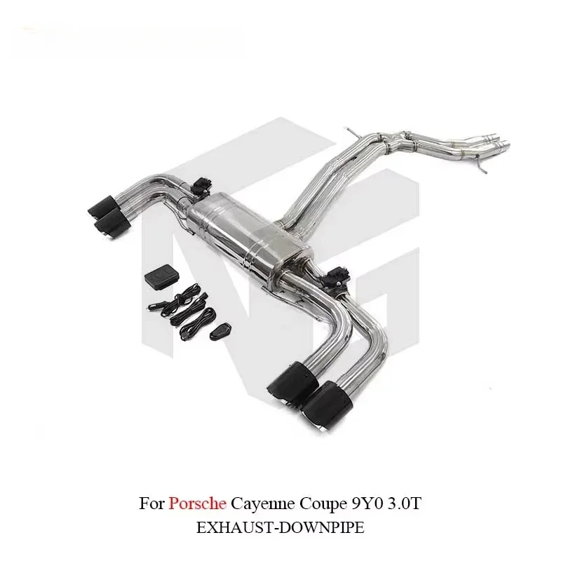 Stainless Steel Exhaust Catback For Porsche Cayenne Coupe 9Y0 3.0T With Muffler Valves Auto Tuning Exhausted System Pipes