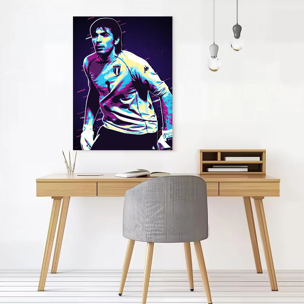 Gianluigi Buffon Retro Art Canvas Poster Customizable Pictures Wall Art Canvas Painting for Gamer Decoration Living Room Home