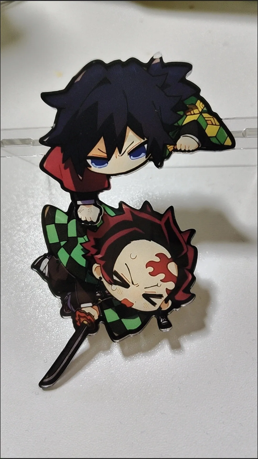 Anime Peripheral Figure Standing Sign Acrylic Kamado Tanjirou Tomioka Giyuu Stand Model Funny Desktop Decoration Cosplay Props image 5