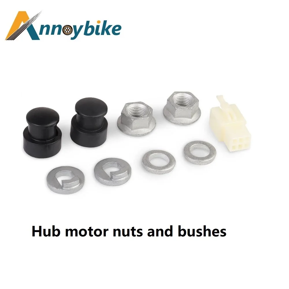 1 Set M12 M14 Electric Bicycle Motor Screw Caps Washer Spacer Nut Cover E-bike Axle Scooter Hub Motor Lock Accessories