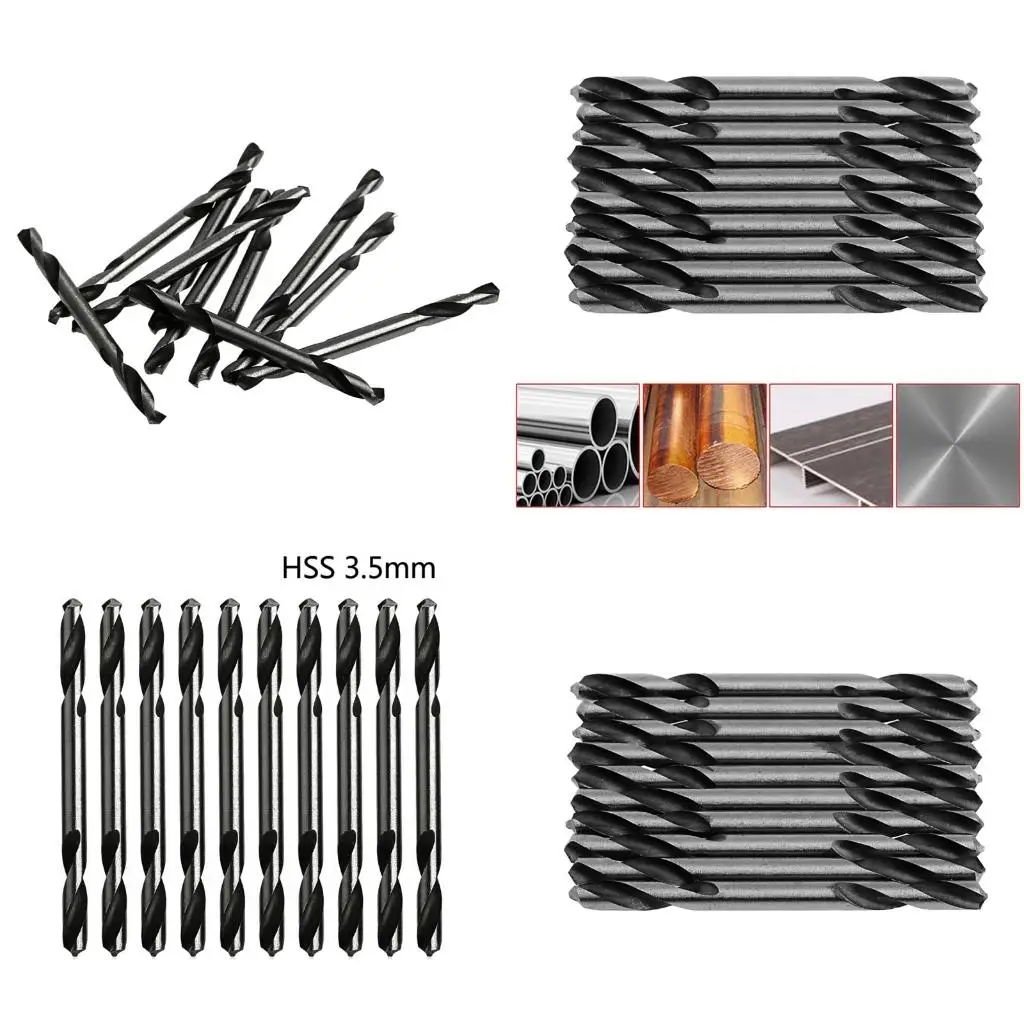 10Pcs 3.5mm HSS Double Ended Spiral Torsion Drill Tools Drill Set high quality