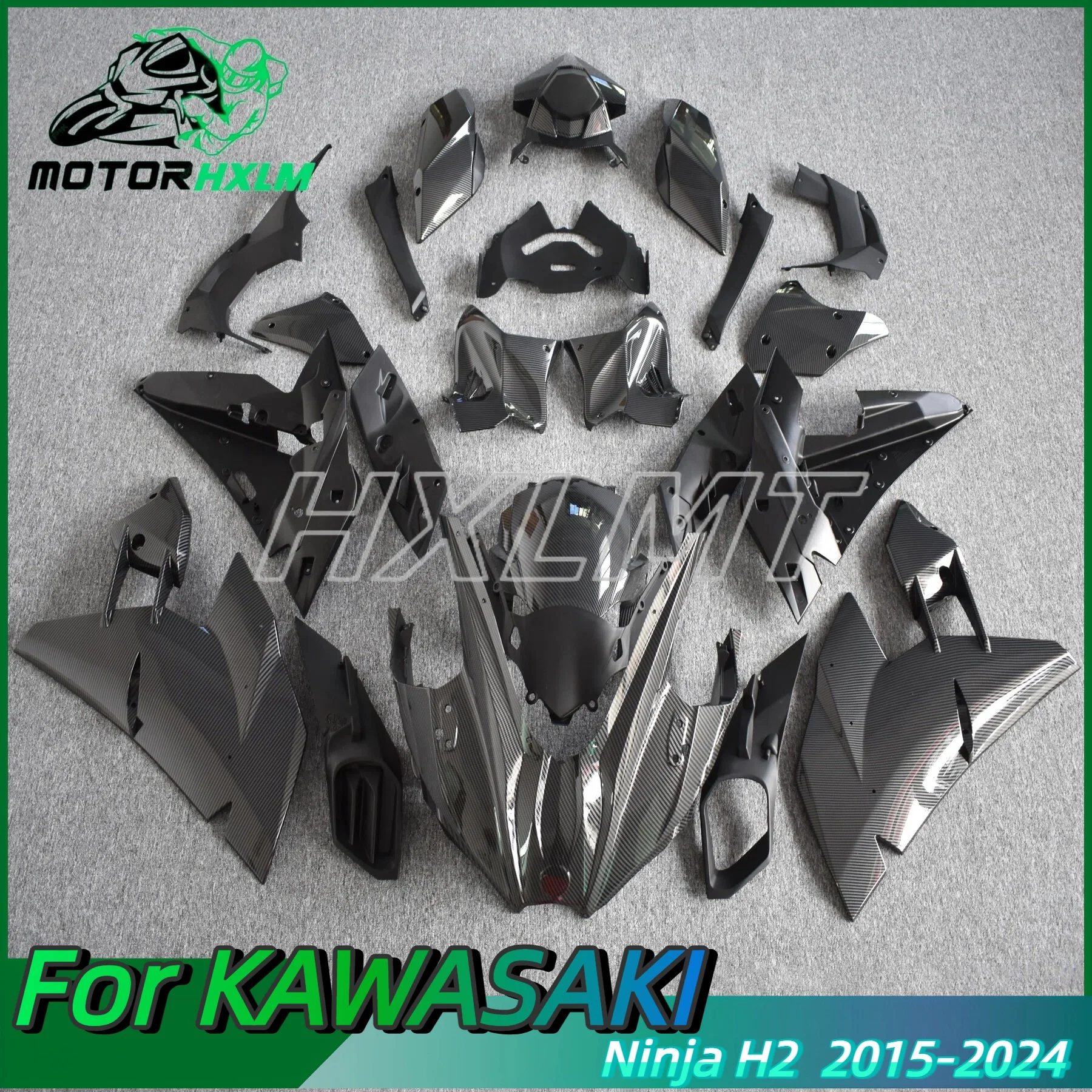 For KAWASAKI NINJA H2 H2R 2015-2024 Carbon Fiber Paint Motorcycle Fairing Kits Guard Cowl Protection Modified Accessories