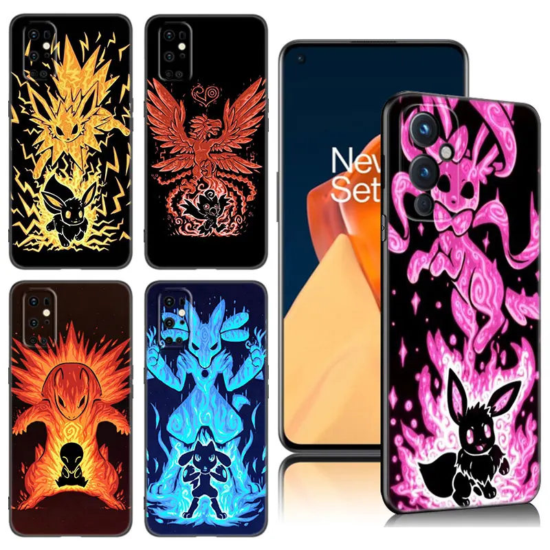 Cool P-Pokemon P-Pikachu custodia per telefono nera per OnePlus 9R 10R 11R 12R ACE 2 Pro 2V 3V Nord CE 2 3 Lite 4 N10 N20 N30 SE 5G