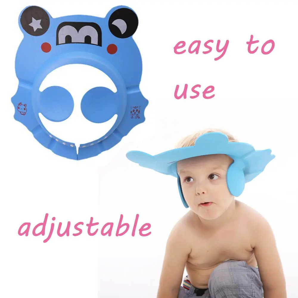 Hat Soft Bathing Protect Cartoon Shower Hat Visor Caps Baby Care Bathing Bonnet Shower Cap Shampoo Cap Baby Shampoo Bathing Hat