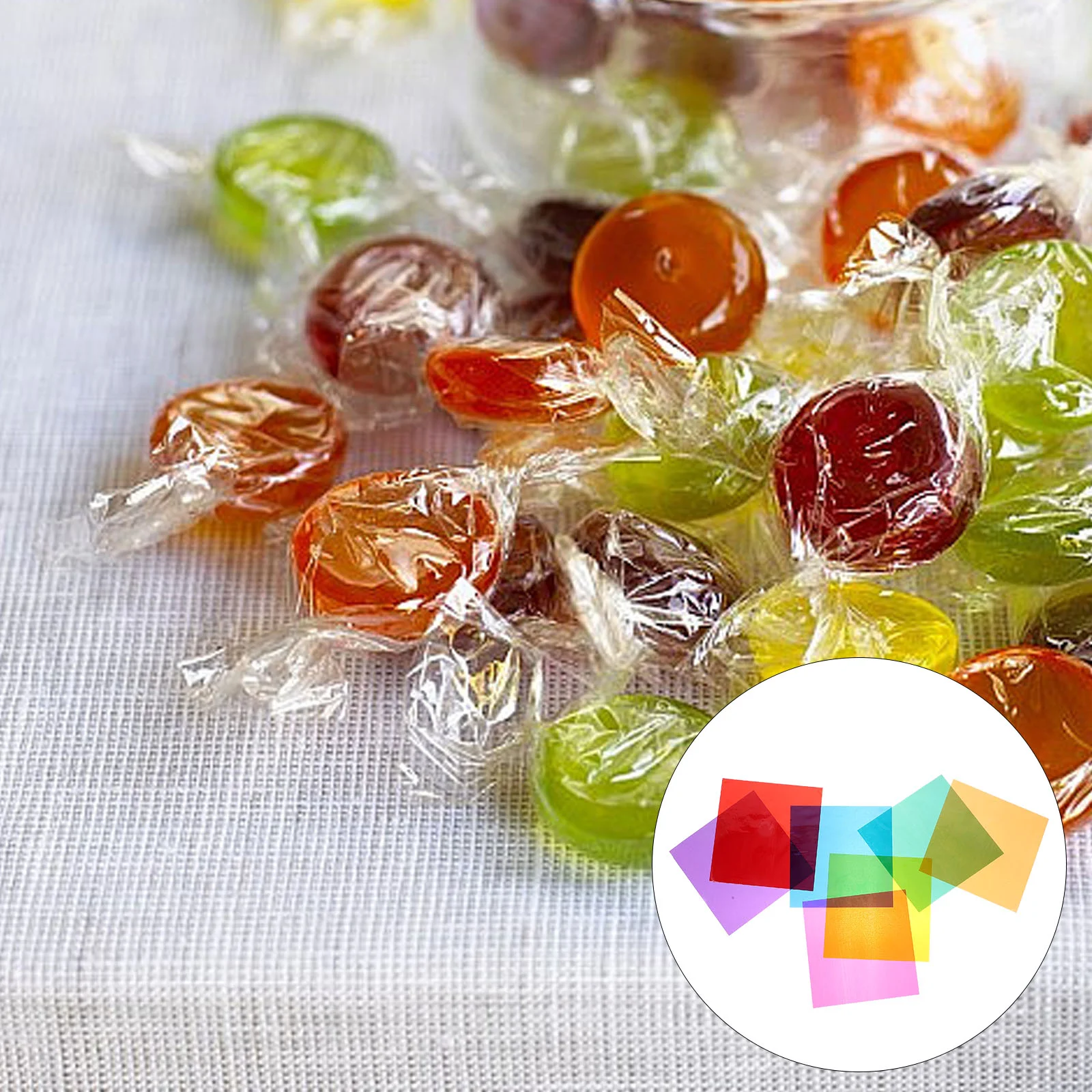 84 Sheets Handmade Cellophane for Gift Colored Wrap Candies Clear Wrapping Paper Material Baskets Manual Child