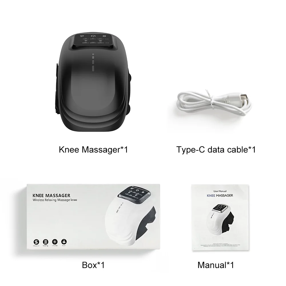 Heating Knee Massager Portable Cordless Eco-friendly ABS Material Body Use Deep Calor Compress Massage Leg Belt