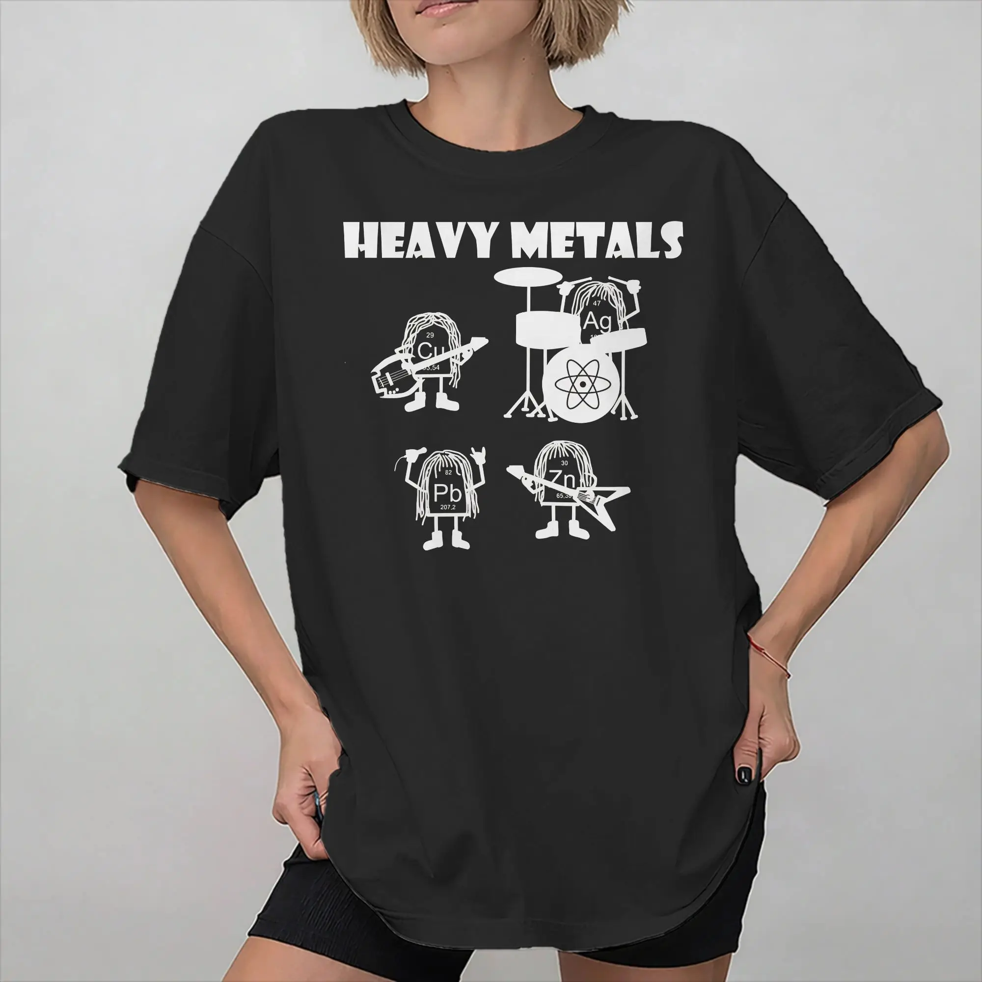 Heavy Metals Band Chemists Periodic Tab Graphic T Shirts for Men Women  Pure Cotton  Tee Shirt Clothing