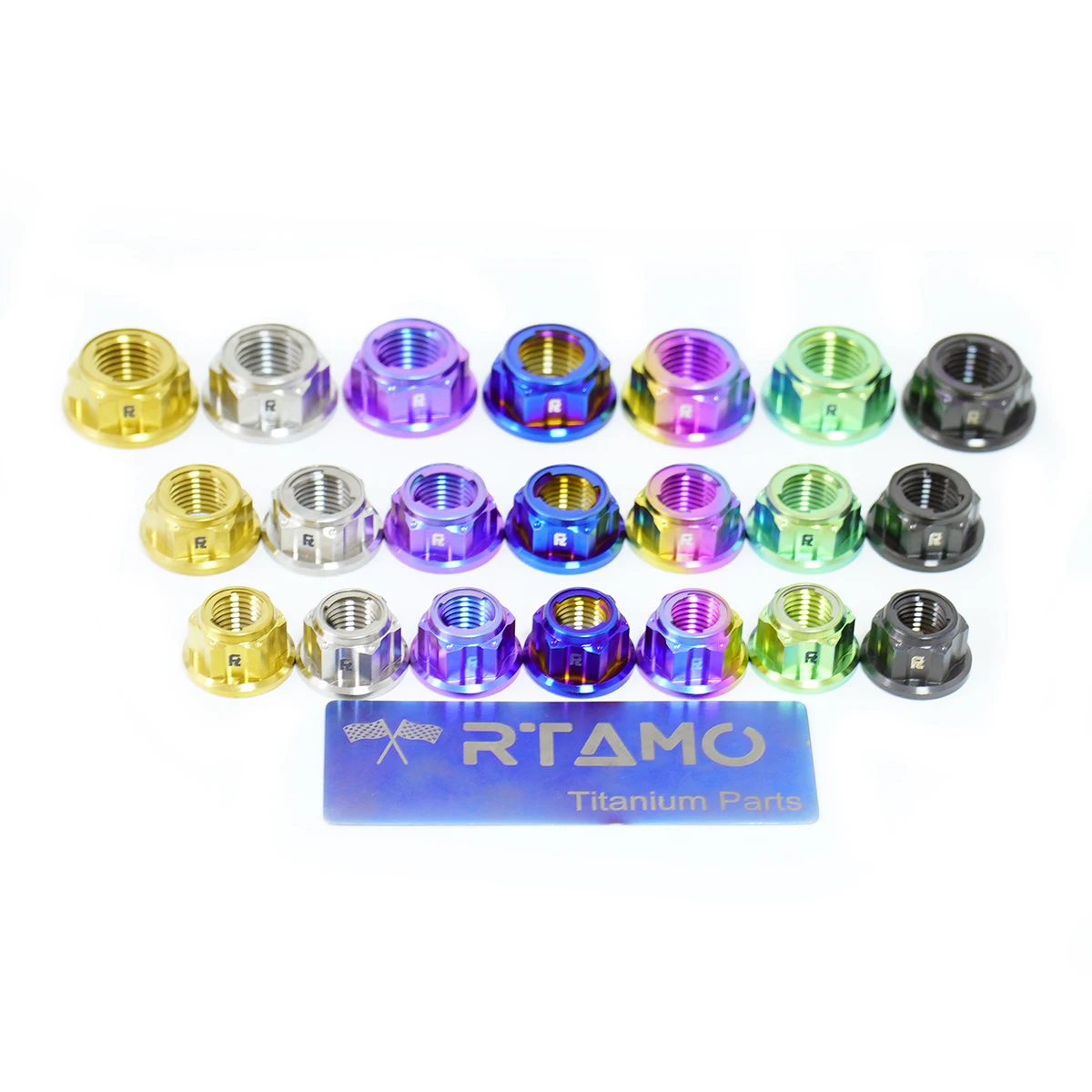 RTAMO Gr5 Titanium Nut M10 M12 M14 M16 Metal Locking Fancy Nut Motorcycle Axle Bolt Nut (1piece)