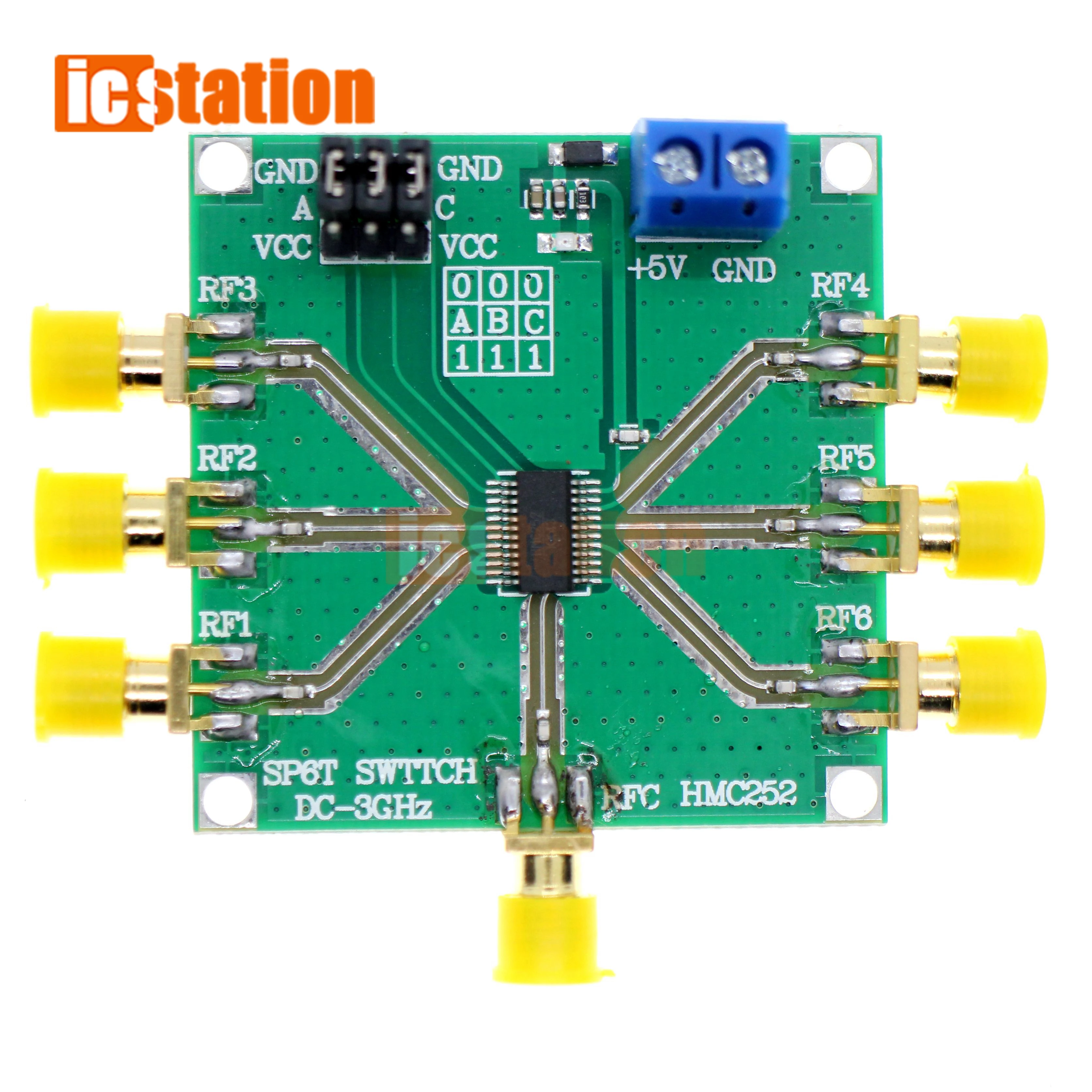 HMC252 DC-3GHz RF غير عاكس SP6T التبديل RF التبديل 3 فولت-5 فولت ل CATV / DBS MMDS