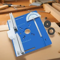 Juego de 3 placas de inserción de mesa de enrutador de aluminio, recortadora de carpintería, placa abatible de fresado de madera eléctrica para herramientas auxiliares de carpintero