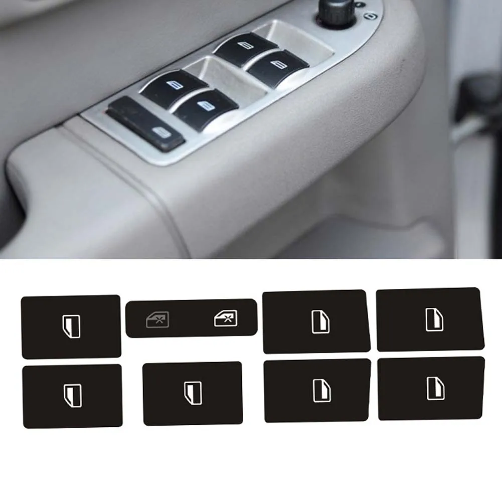 Radio Clima Faro Pulsante Adesivi di Riparazione Indossato Interruttore Manopola Per A2 1996-2003 8P 2004-08 Interni Decalcomanie Decorazione Styling