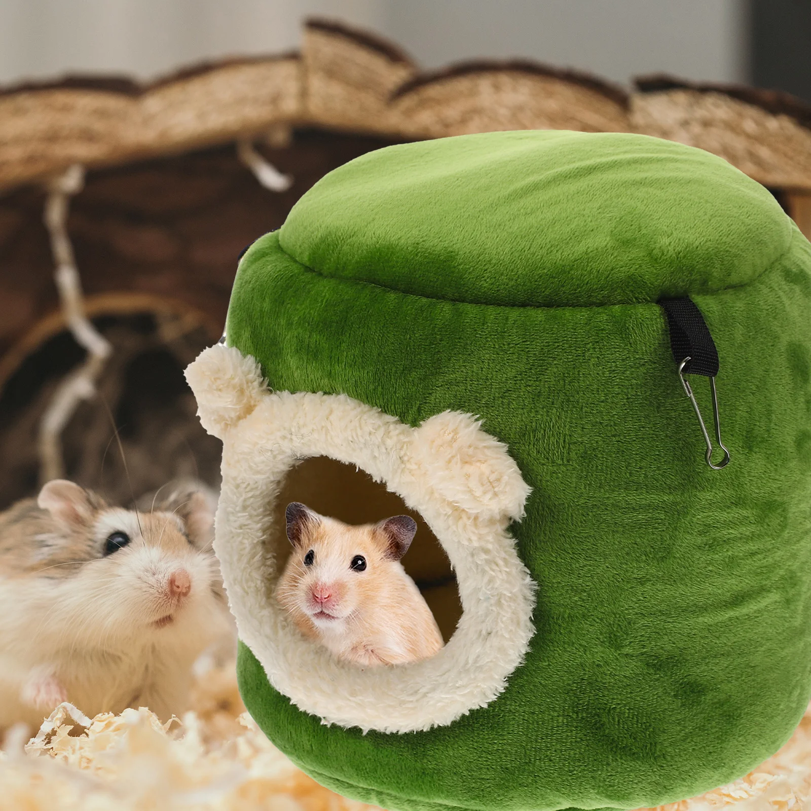 

Stump Hamster Nest Creative Small Hamster Hideout Safe Comfortable House for Hamsters Parrots Guinea Pigs Ferrets