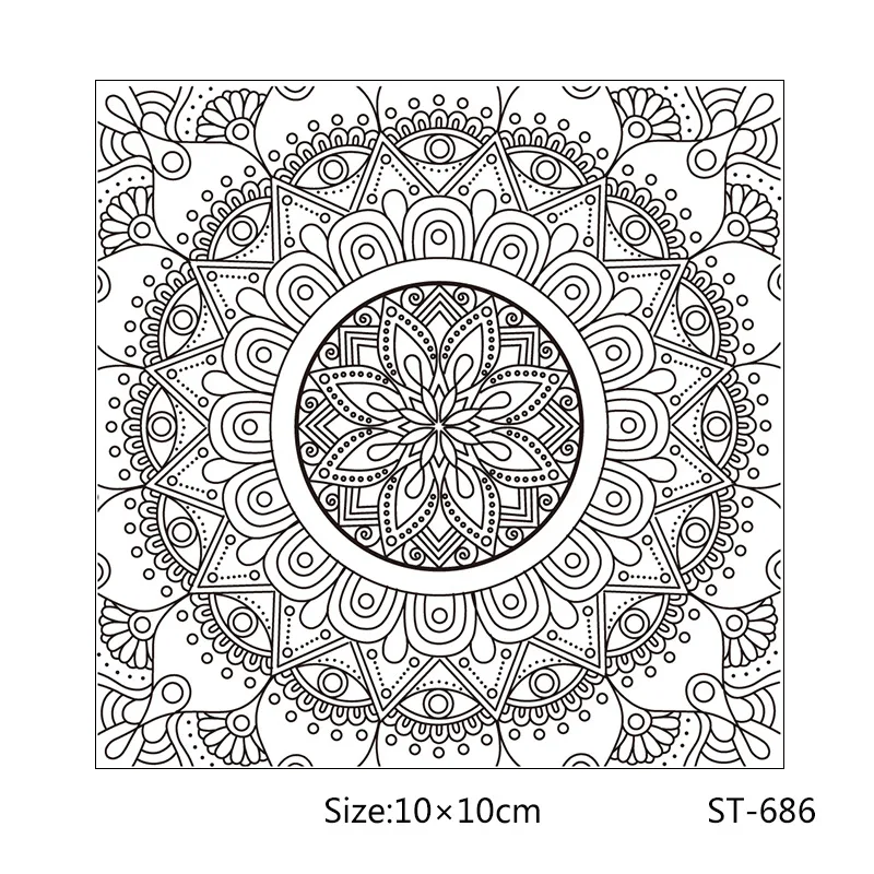 Mandala Pattern Polymer Clay Texture Stamp Sheets Art Clay Craft Supplies Kits DIY Emboss Individual Design Pottery Ceramic Tool