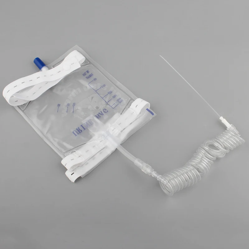 Bolsa de Recolección de Orina para Mascotas, Gatos, Perros y Otros Animales, 300 ml, 500 ml, Drenaje con Catéter, Desechable, con Tubo de Extensión, Consumible para Clínica Veterinaria