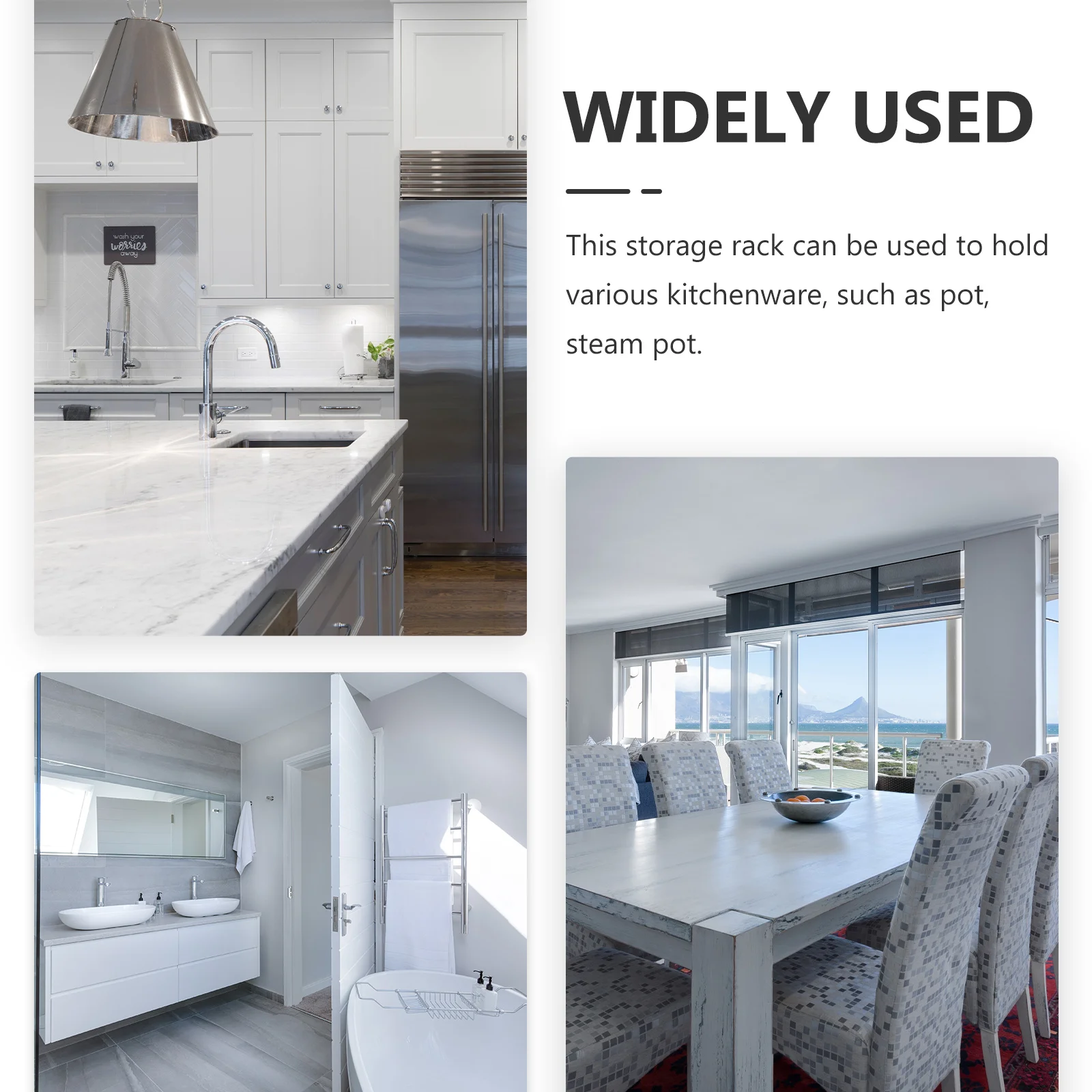 

Two-Layer Kitchen Pot Rack Heavy-Duty Countertop Pan Organizer Multi-Function Corner Storage Shelf Iron Pan Organizer