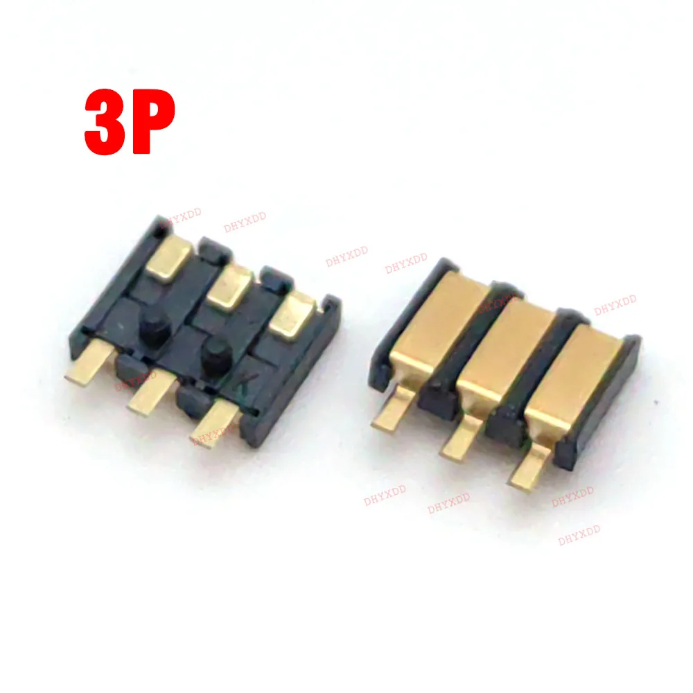2 PCS Spring Compression Contact 2.5 MM Pitch 2 3 4 5 6 Pin Female Connector Surface Mount Battery Reflow Solder PCB