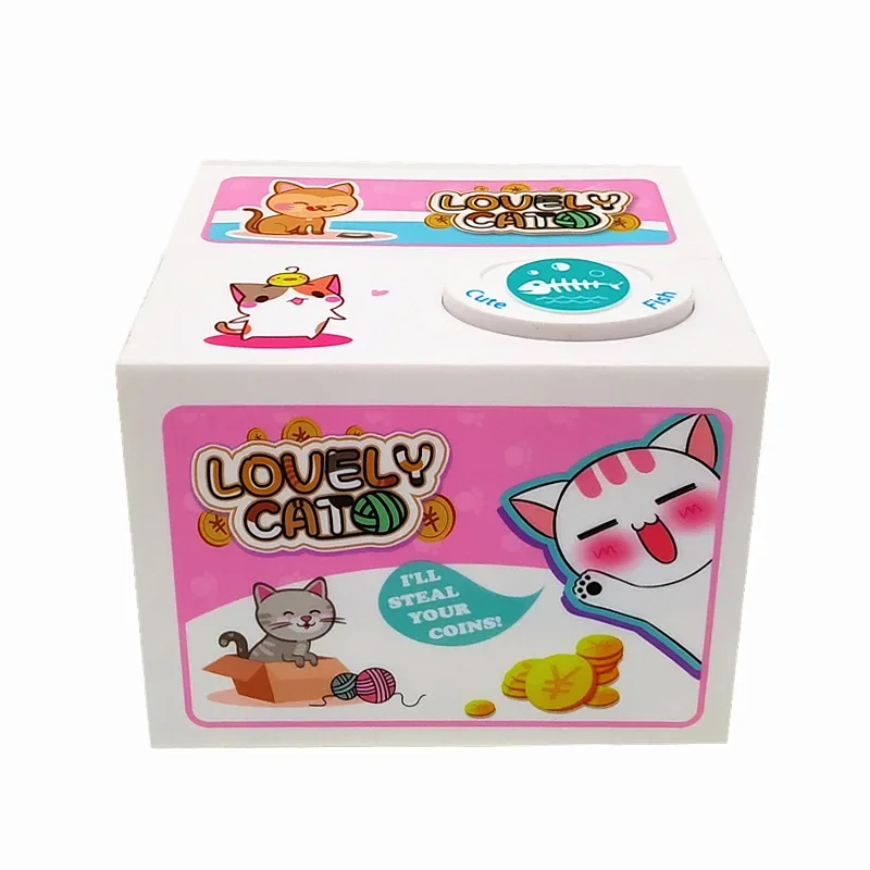 New Money Stealing Cat Piggy Bank Popular Creative Cartoon Cute Money Eating Cat Toy Piggy Bank