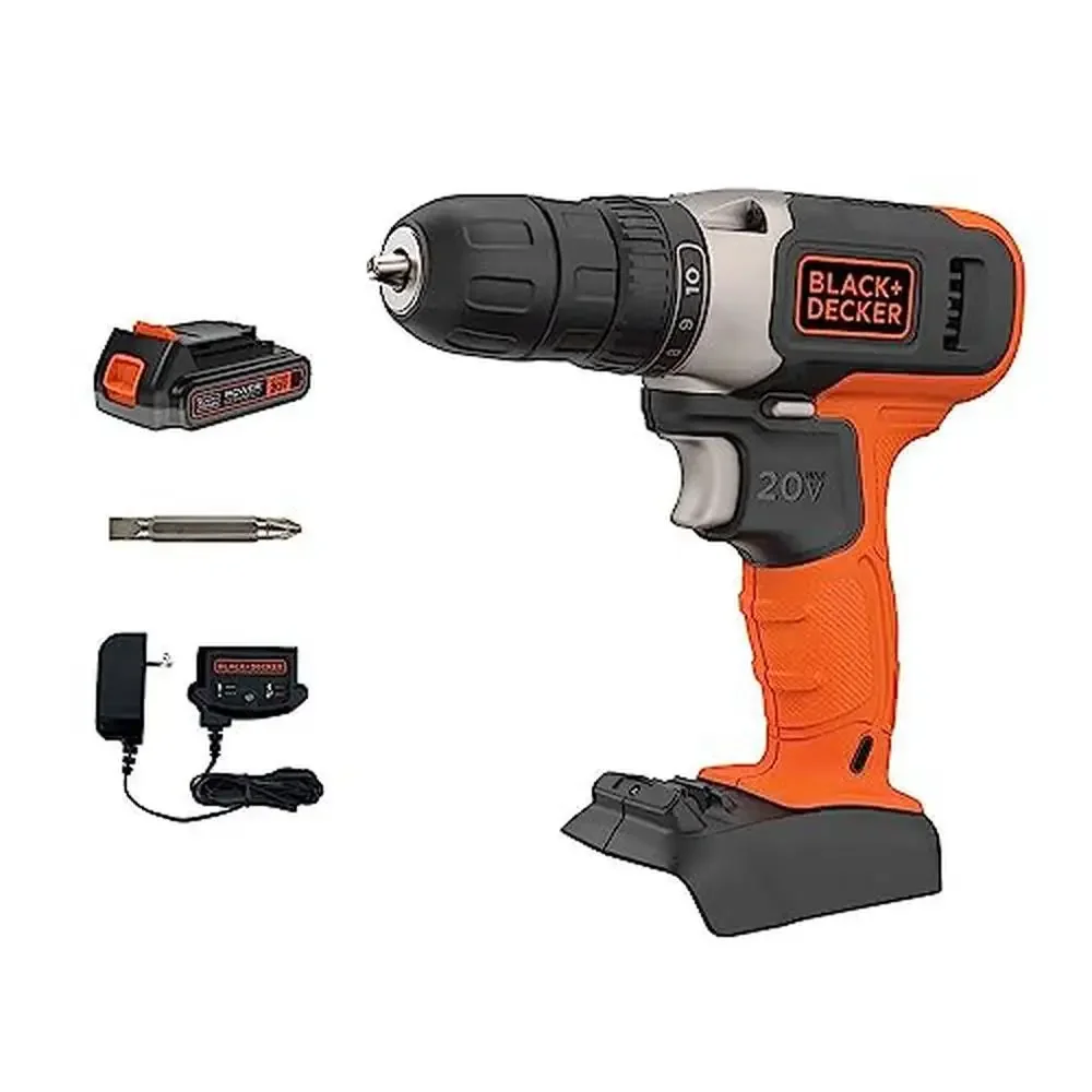 Cordless Drill 20V Lithium Ion Battery LED Light Bit Holder 18V Power Source Integrated Illumination