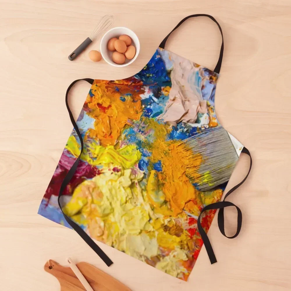 

Oil Paint Tapestries Artist Apron kitchen item bib waiter Novelties Kitchen And Home Apron