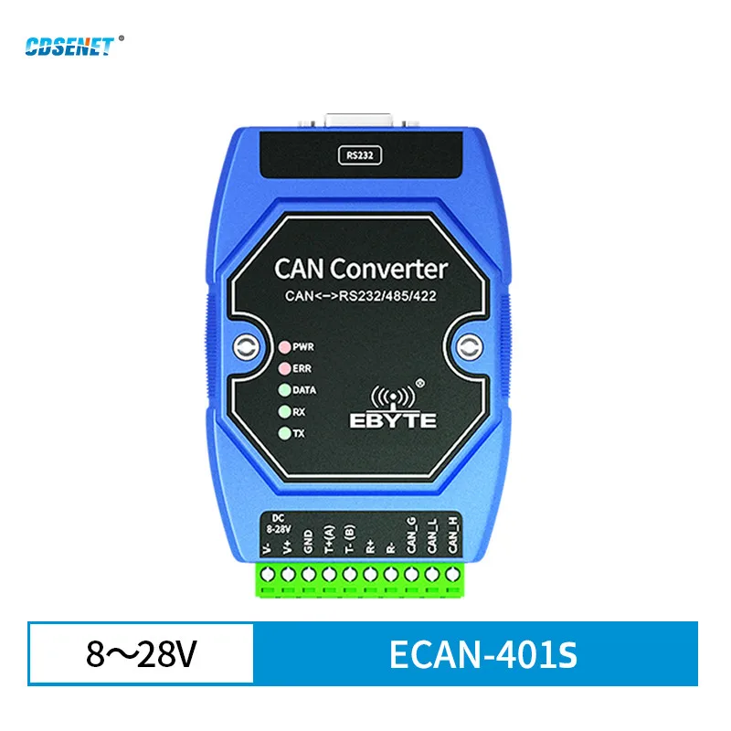 CAN to RS485 RS232 RS422 CANBUS Serial Protocal Converter 2-Way Transparent Data transmission CDSENET ECAN-401S CAN 2.0 Modbus