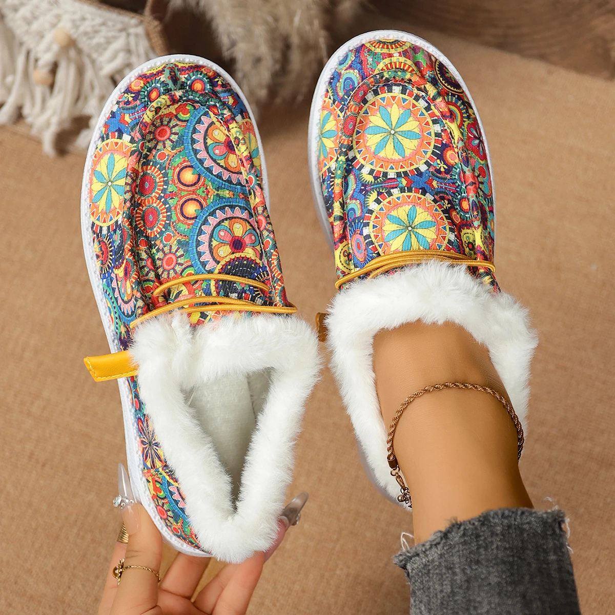 

Женские зимние ботинки, утепленные пуховые удобные ботинки, женская повседневная теплая обувь на шнуровке, утепленная хлопковая обувь больших размеров для женщин