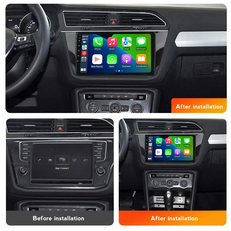 Navifly IPS Touch Screen Android Headunit For VW Tiguan 2017-2019 GPS Navigation BT FM Wireless Carplay Android Auto Car Stereo