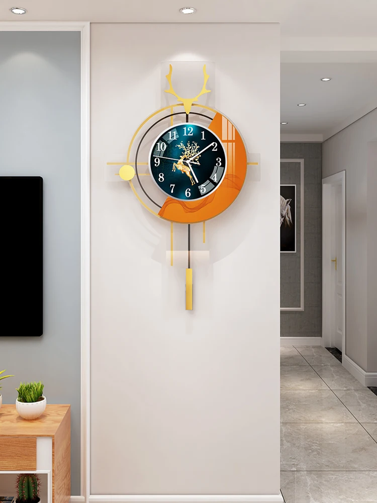 Nordic Luxury Wall Clock Living Room Digital Mechanism Modern Wall Watch Aesthetic Art Design clocks wall home decor living room