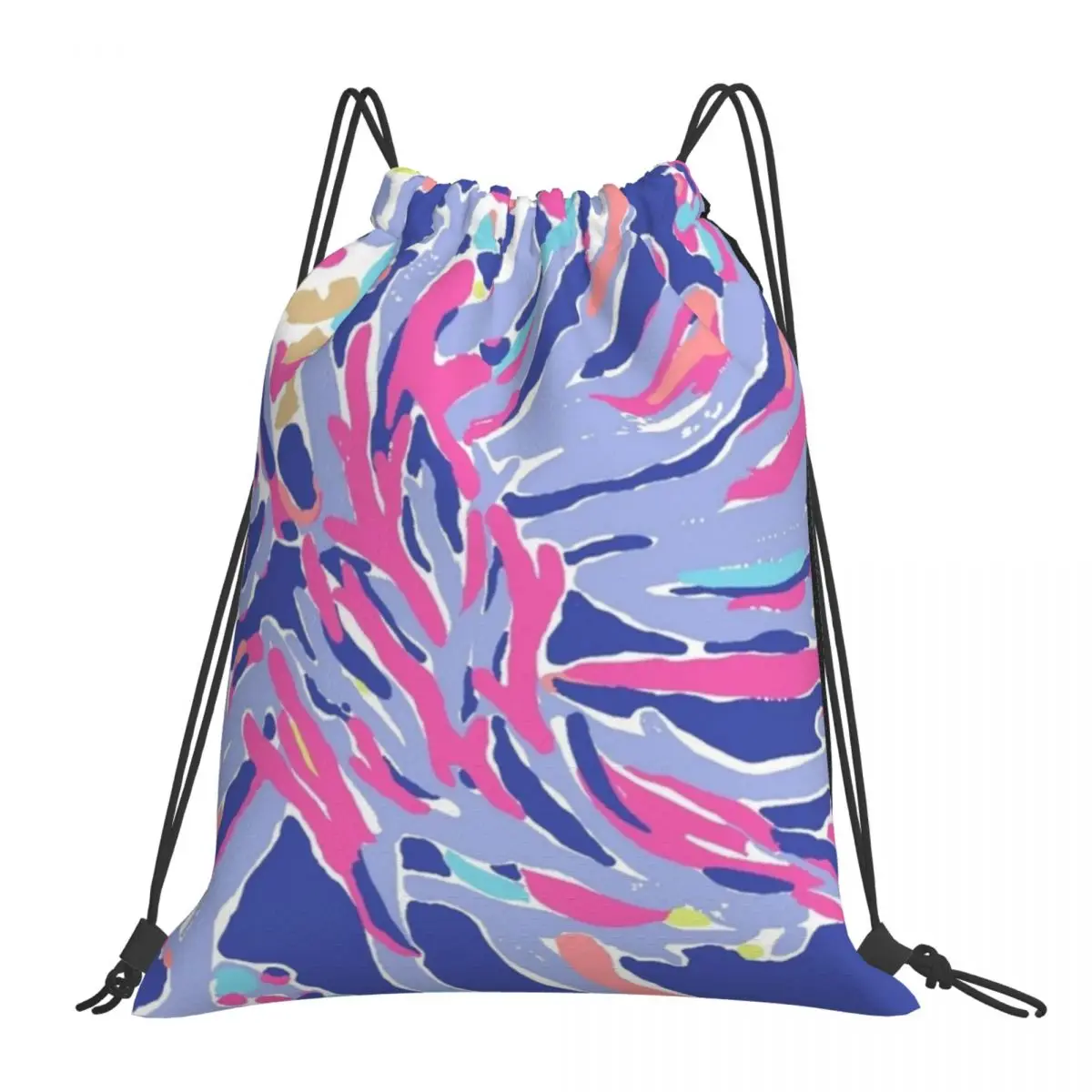 

Lily Pulitzer Backpacks Multi-function Portable Drawstring Bundle Pocket Shoes Bag Book Bags For Travel School