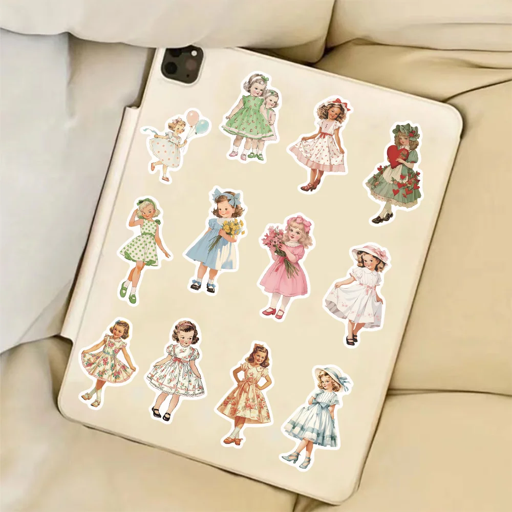 50pcs Vintage Amercian Girl Stickers Wonderful Childhood Sticker for Phone Case Scrapbook Computer Guitar Wholesale Waterproof