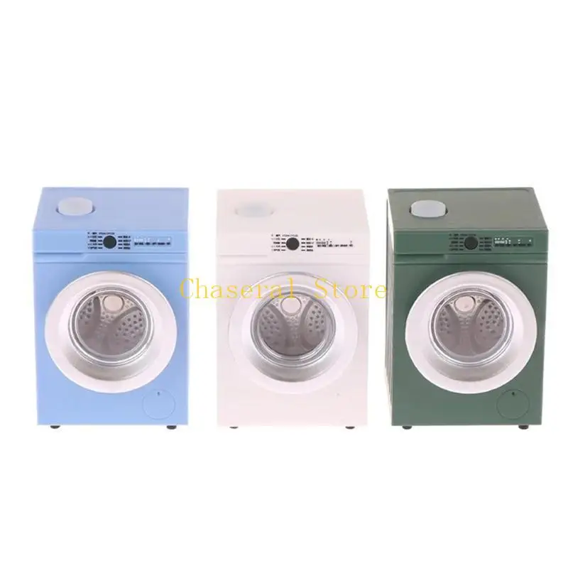 E7CE Sturdy 1 12 Scale Dollhouses Laundry Room Accessory Realistic Miniature Washing Machine for Enthusiastic Collector
