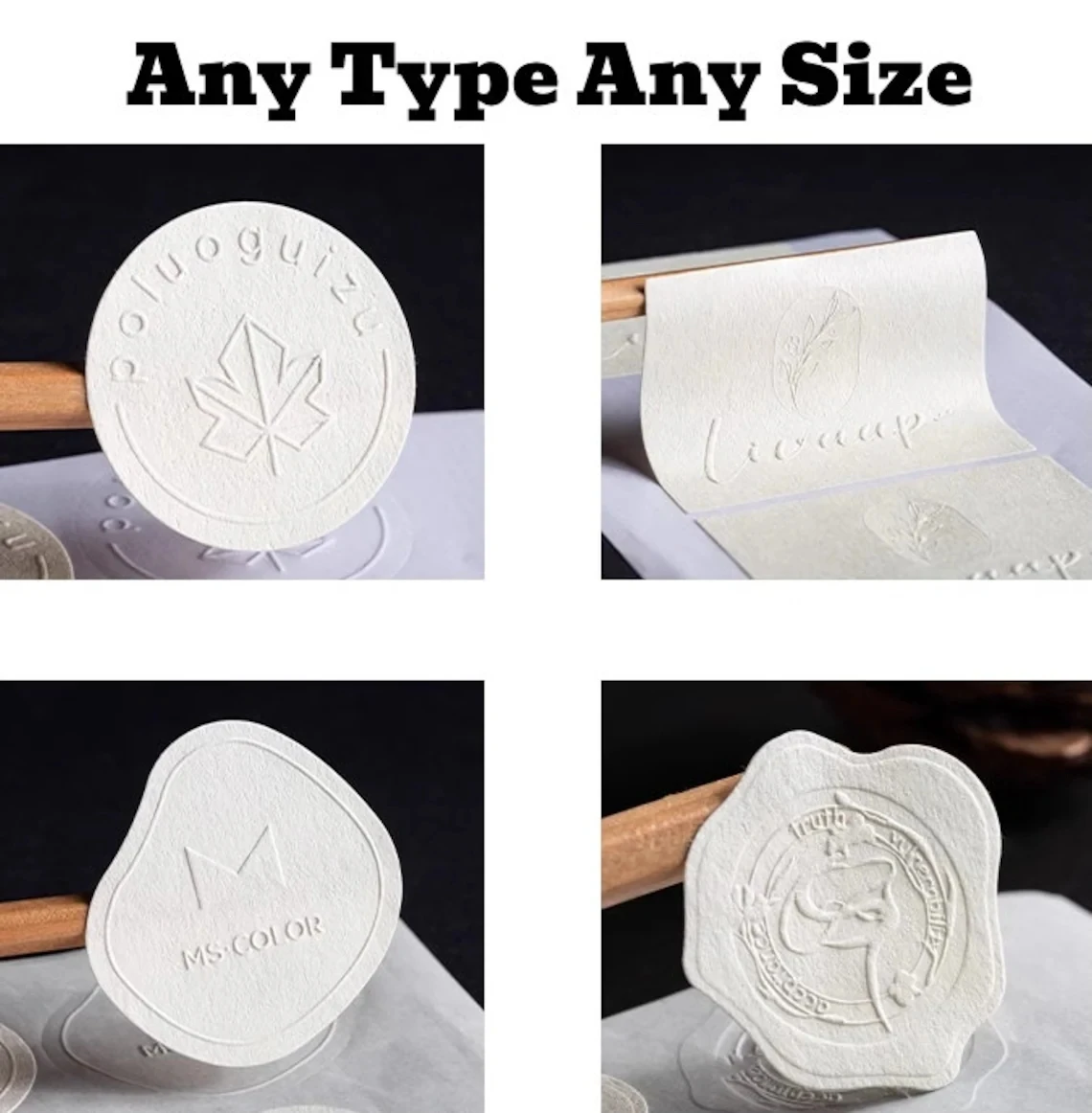 500pcs Custom Logo Stickers Embossed Logo Special Paper Box Sticker Wedding Birthday Gift Stickers Design Flower Shop Stickers view 6