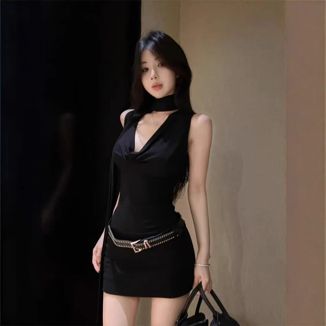 

2026 Early Spring New Black Long Sleeve Dress Women Elegant Slim Bodycon Mini Dress Fitted Hip Wrap Short Dress for Daily Party