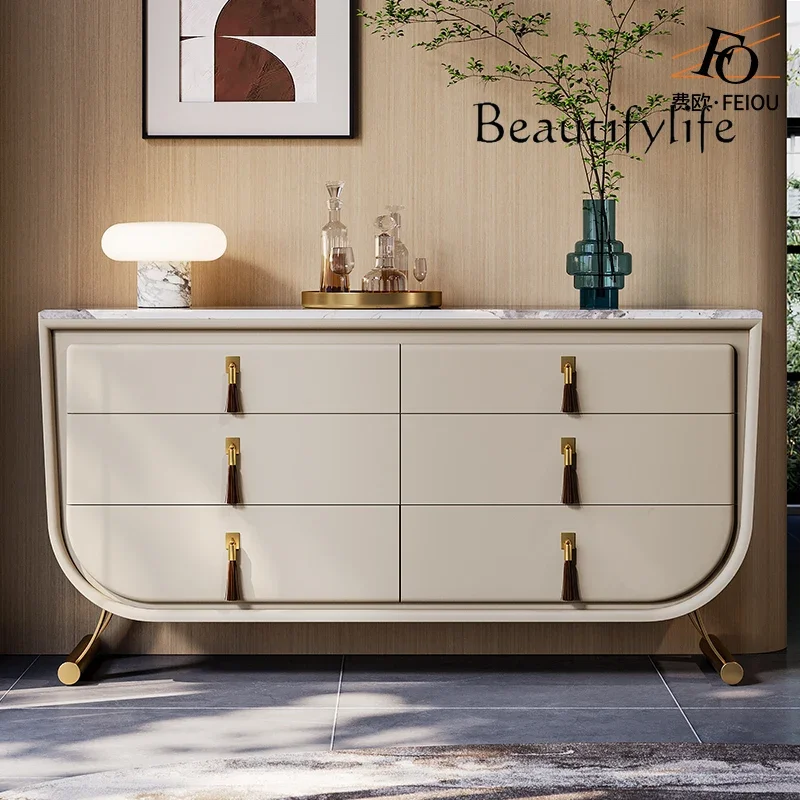 

Light luxury chest, dining side cabinet, Italian high-end villa, large flat-floor bedroom, TV, bedside storage, entrance cabinet