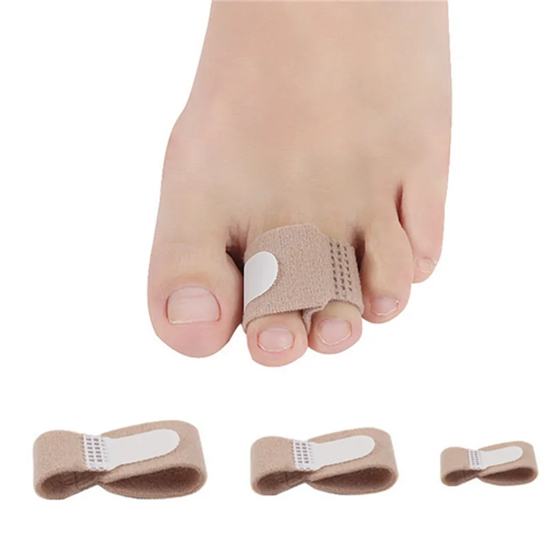 One Piece Toe Finger Straightener Hammer Toe Hallux Valgus Corrector Bandage Toe Separator Splint Wraps Foot Care Supplies