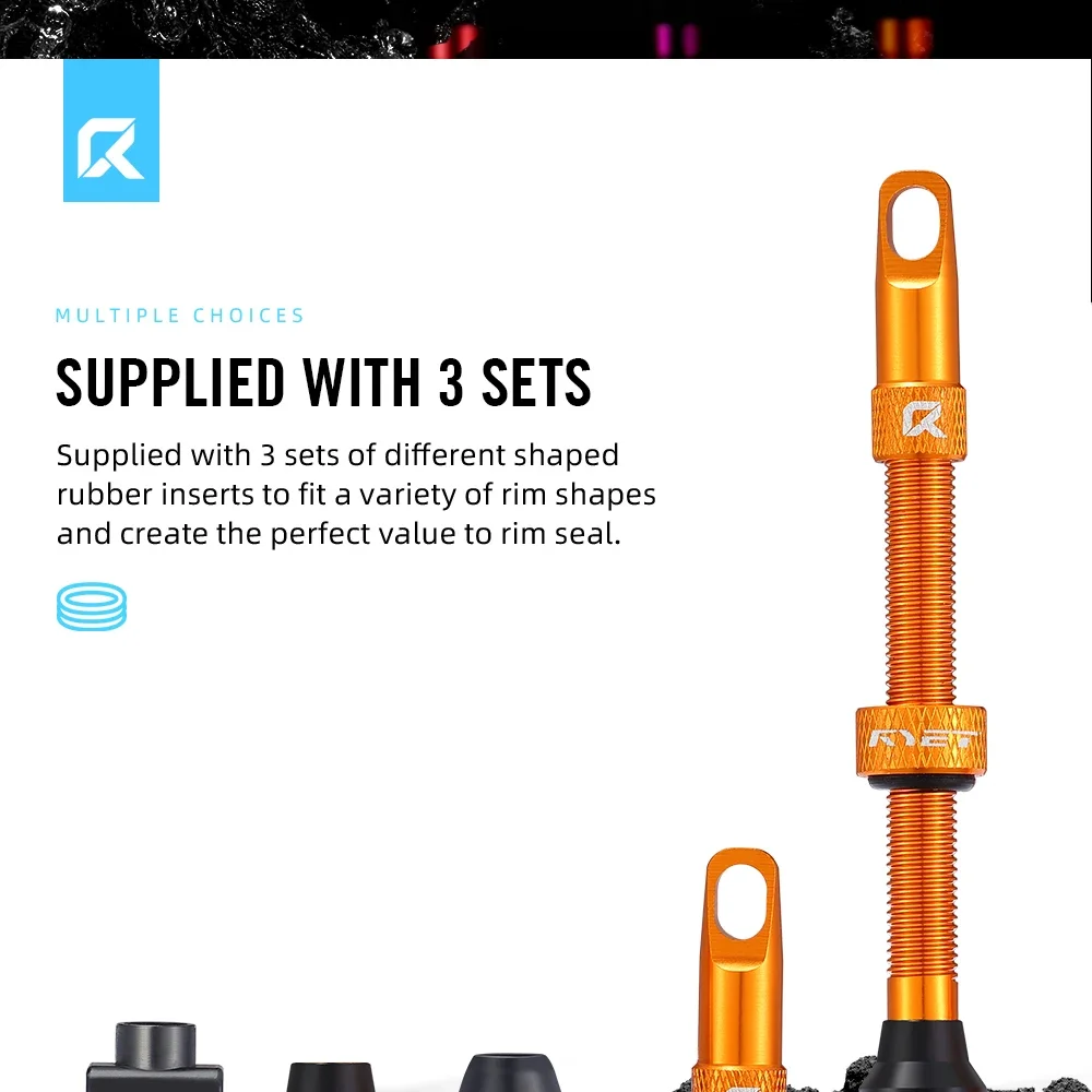 2026 RYET Presta Tubeless Ventile 44/60/70/80mm CNC Aluminium Abnehmbarer Kern Dichtmittel-Kompatibel für Rennrad/MTB/Gravel – Detail 7