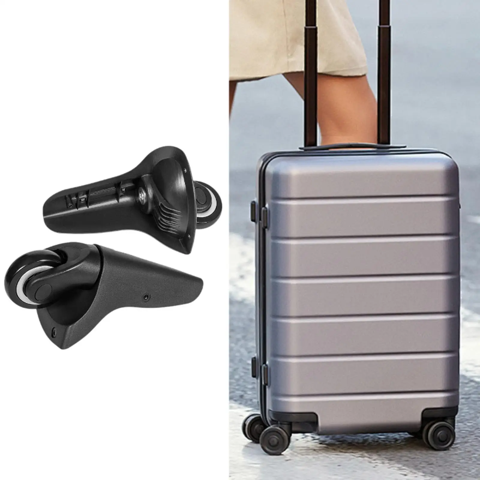 2Pcs Luggage Suitcase Wheels 65 mm for Carrier Travel Bag Travelling Bag