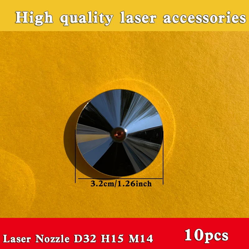 10 Stück Faserlaserdüsen, D32 M14 H15 Düsen 1.2 1.5 2.0 2.5 3.0 Einzel- und Doppeldüsen von Raytools WSX für Laserschneidmaschinen – Detail 4