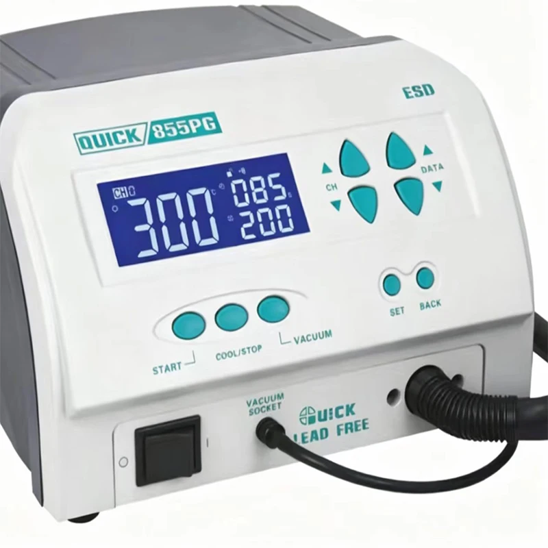 Fast Hot Air Station 855PG CPU Repair Station 1300W Vacuum Suction Pen Heat Gun Fast SMD Soldering Station