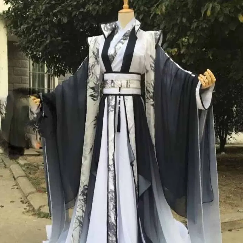 Customize Halloween Carnival King Cosplay Costume For Men Oversized Chinese Vintage Hanfu Black Sets For Women Large Size 6XL