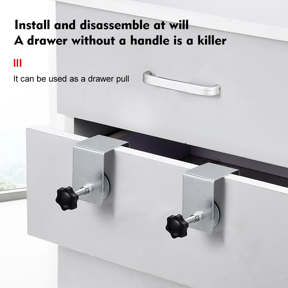 Woodworking Jig Cabinet Tool Home Furniture Accessories Steel Drawer Front Installation Clamps Drawer Panel Clips Tools