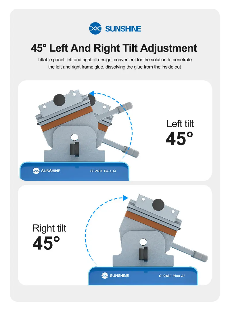 SUNSHINE S-918F Plus (AI) فاصل 5 في 1 للشاشة المنحنية، مضخة هواء منخفضة الضوضاء عالية الطاقة، وإزالة الشاشة متعددة الوظائف. #3
