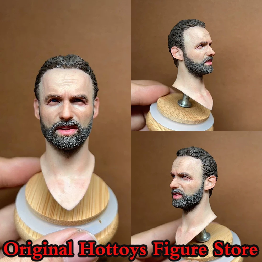 

1/6 Scale Male Soldier Head Sculpture Rick Sheriff Leader Painting Head Carving For 12-inches Action Figure Model Doll Toys