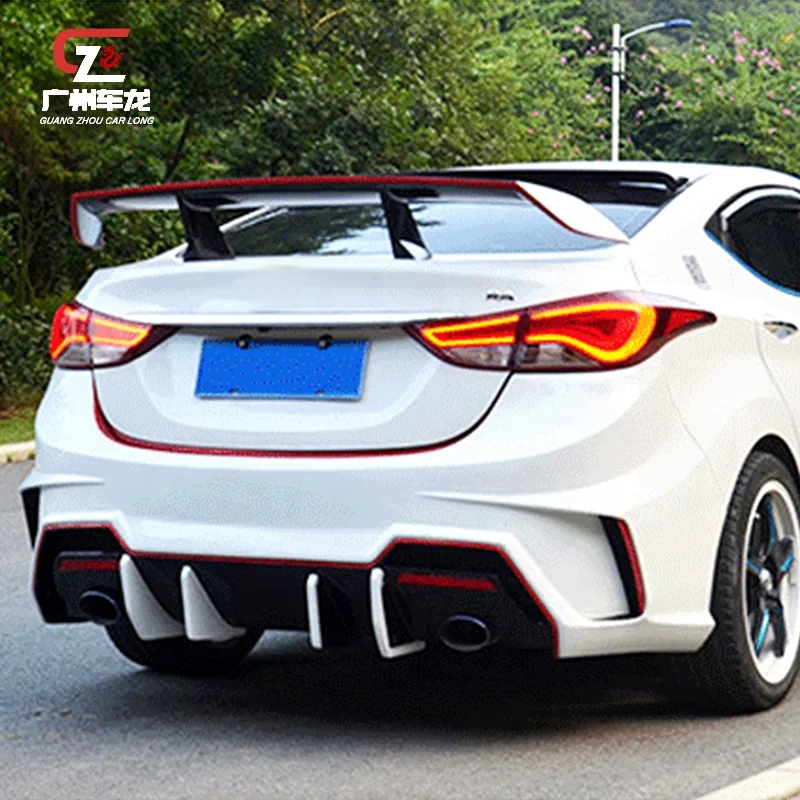 المصنع مباشرة ex نمط مصدات السيارات المصد الأمامي المصد الخلفي التنانير الجانبية لشركة هيونداي إلنترا 2011-2015 اكسسوارات السيارات نورس #6