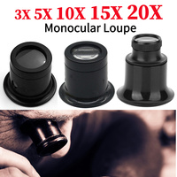 10X Monocular Glass Magnifier Watch Jewelry Repair Tools Portable Magnifying Glass Magnifier Loupe for Watch Jewelry 3X 5X 15X