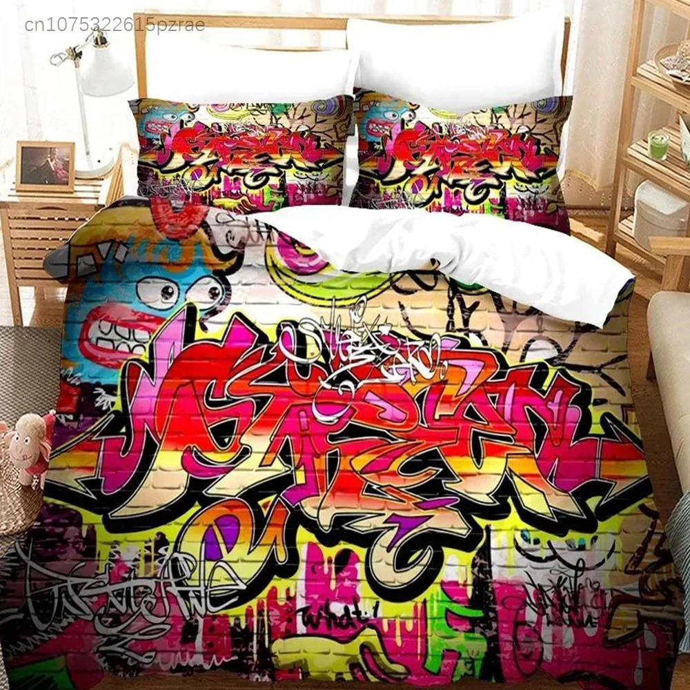 Top Hip-hop Style Bedding Set Pillowcase Duvet Cover Double Twin Full Queen King Adult Boys Bedclothes Quilt Cover