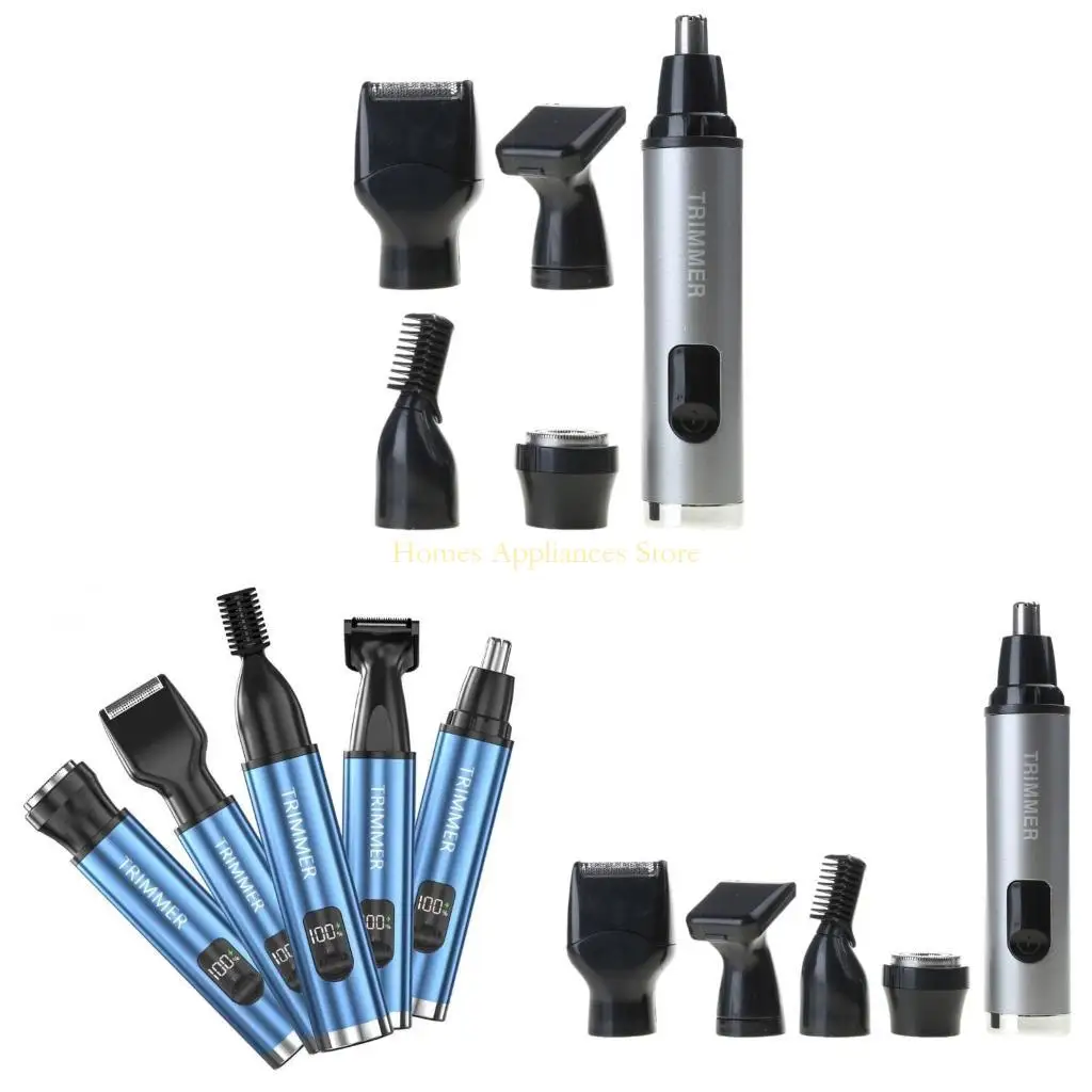 D0AB Beard Grooming Tool 5 in 1 أداة حلاقة كهربائية مقاومة للماء ملمس ABS