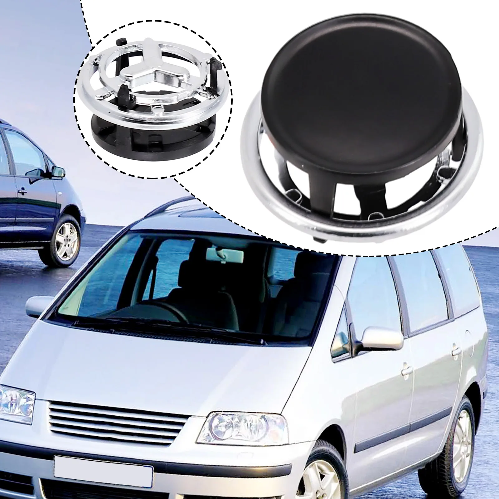 A/C Knob Button 7N0907049C For Sharan 7N1/7N2 2012-2019 For Seat Alhambras 2011-2016 24*24mm Rears Air Conditioning Panel Switch