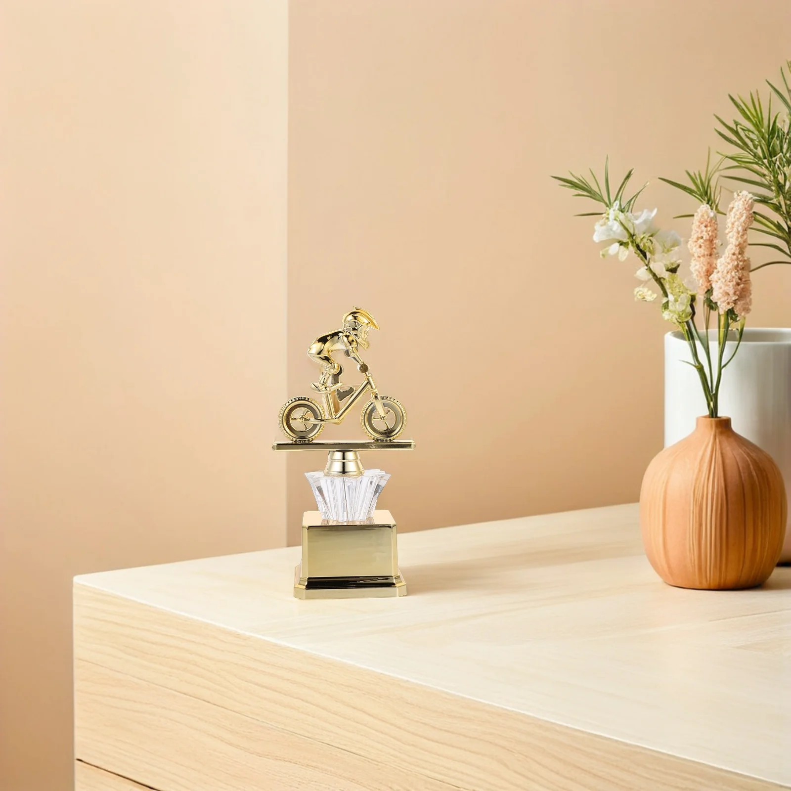 

Winner Award Trophy for Cycling Games - Shiny Gold Plastic Trophy Cup - Competition Prize for Celebration Events